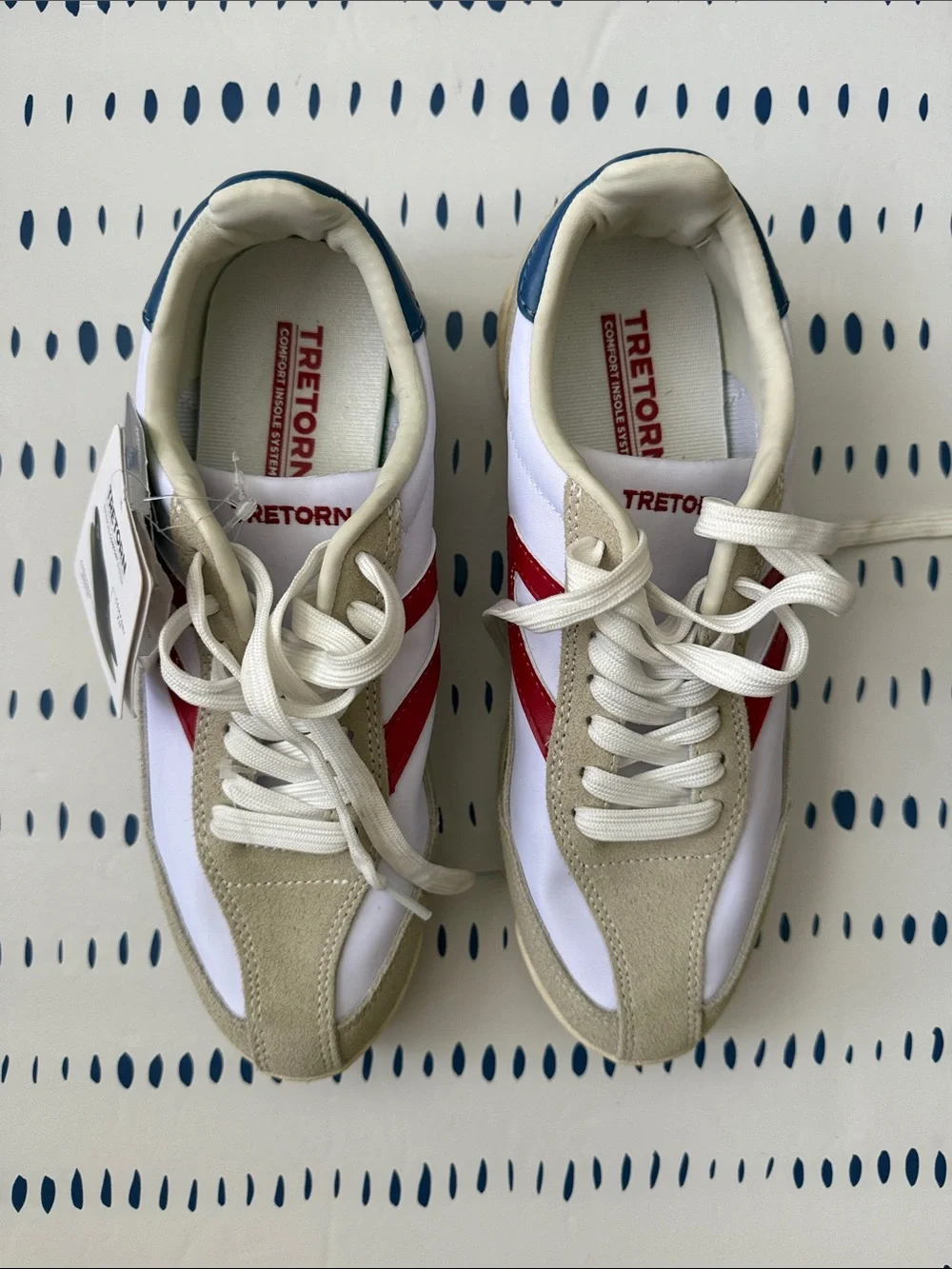 Tretorn Rawlins 2.0 Sneaker in White/Red/Blue